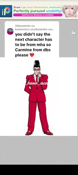 Odpowiadanie użytkownikowi @carmine.my.darling #redesign #ibispaintx #dbs #carmine 