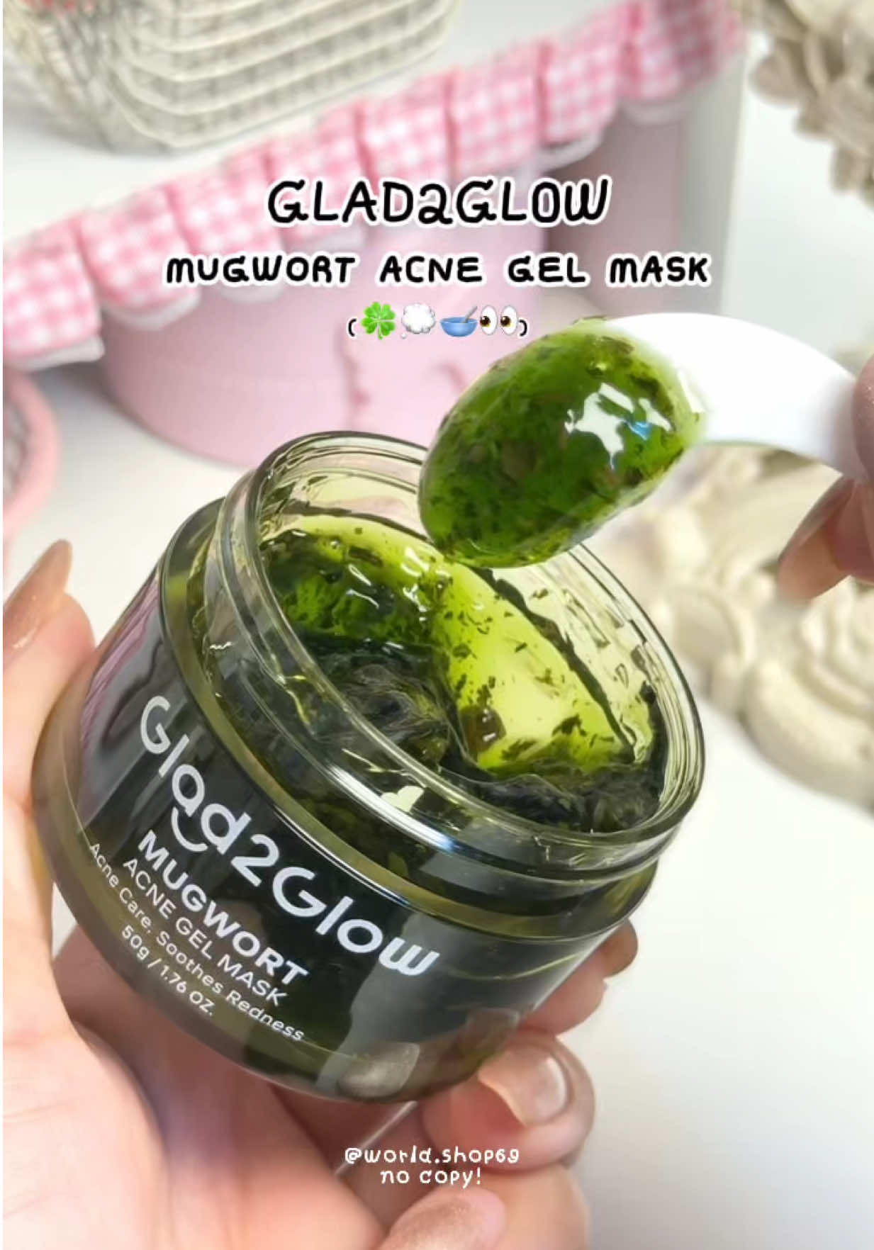 New 🥣✨ #มาส์กเจลใบจิงจูฉ่าย #glad2glow #glad2glowmugwortacnegelmask #glad2glowthailand 