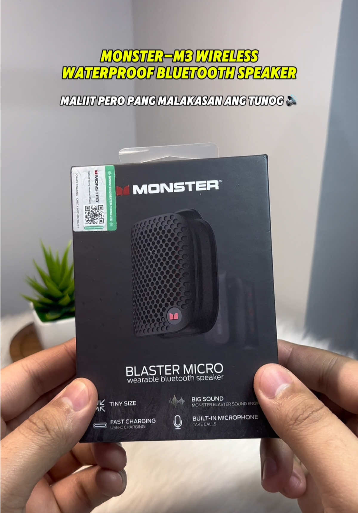 Monster-M3 Wireless Bluetooth Speaker Magnetic Portable Outdoor Speaker Subwoofer Computer Speaker IPX5 Waterproof Design Mini Speaker Desktop Home Computer Speaker Home Theater Audio Smartphone Freebies Green/Black #minispeaker #portablespeaker #magneticspeaker #waterproofspeaker  