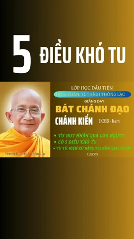 #5 ĐIỀU  KHÓ  TU 
