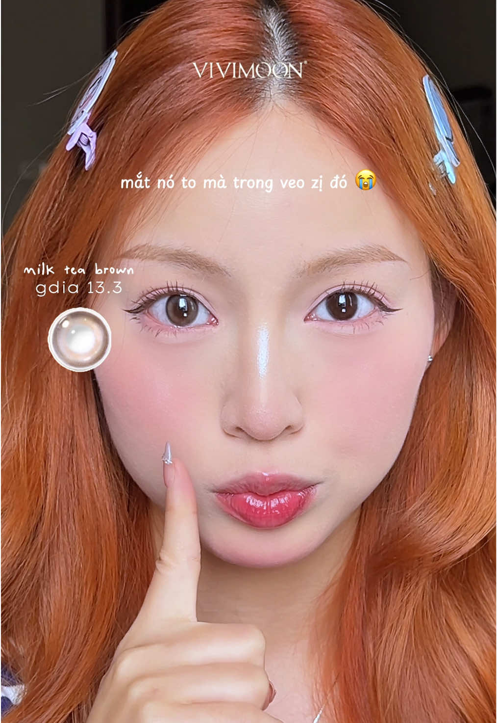 Milk Tea Brown và Latte Brown 2 mã lens 1 ngày 