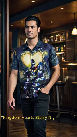 Kingdom Hearts Starry Night Hawaiian Shirt – Dreamy Island Vibes 🌌 #graphictees #foryou #viral #fashion #hawaii #fyp #men #foryoupage #trending 