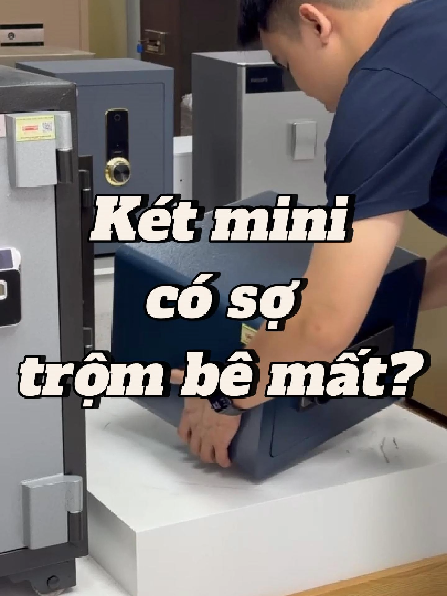 Két sắt mini nhỏ quá có sợ trộm bê đi không? #ketsat #ketsatmini #ketsatminivantaydientu
