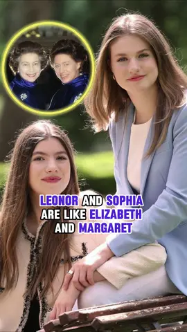 Leonor and Sopfia are like Elizabeth and Margaret.#queen #queenelizabeth2 #princessmargaret #princessleonor #princesssofia #sisters #fypシ 