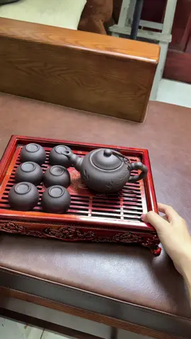 Bộ ấm trà tử sa khắc trúc của gốm sứ bát tràng . Hàng đẹp #amtratusa #boamtra #boamtratusa #gomsubattrang 