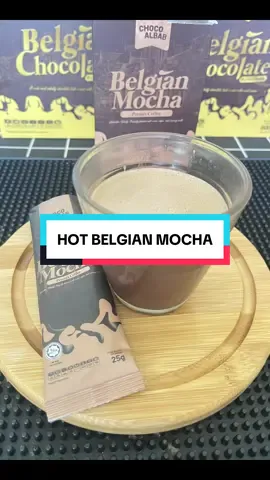 Hot belgian mocha in the house guys😋. coffee x kuat sngat bila bergabung dgn coklat. rasa sangat premium😋#belgianmocha #mocha #chocoalbab #aircoklatviral #belgianchocolatedrinks #gengtiktok #livinginjoy #chocoalbabcreatorfund 