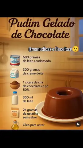Já nos siga para mais receitas, fáceis e práticas . Bata tudo no liquidificador 😋  Deixe gelar na geladeira  #pudimdechocolate  #cozinha #receitafácil#viraliza #viralizarnotiktok#viralizarnotiktok🍎♥ #videoreels 