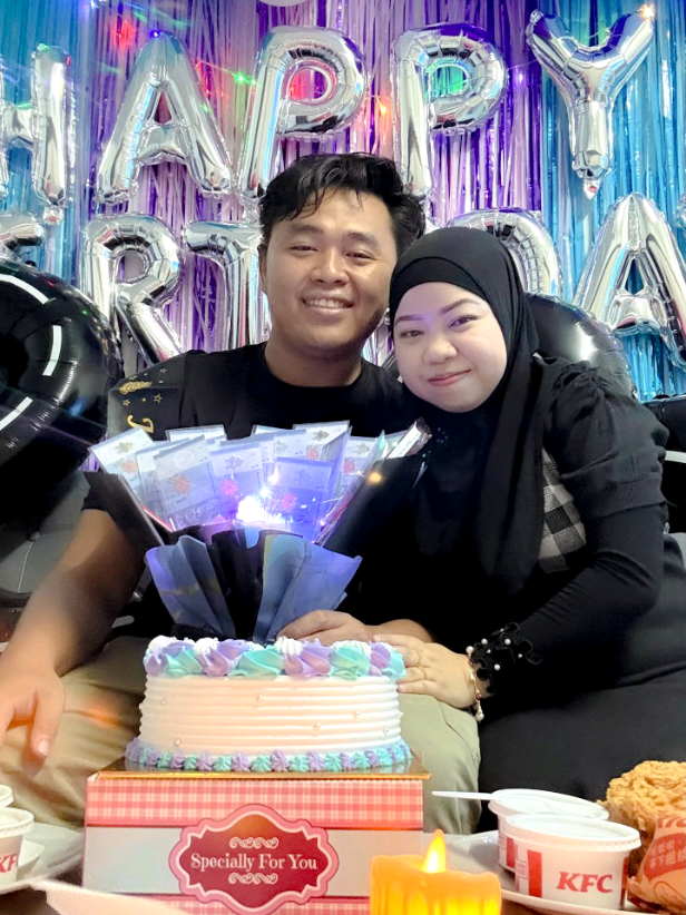 Happy Birthday My Husband👮‍♂️🚓💜🩵 #rr_family💜💙 #myeverything #birthday #fypppppppp 