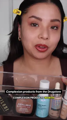 Complexion products from the drugstore that are amazing and affordable: @e.l.f. Cosmetics  @Nudestix @Maybelline NY @L’Oréal Paris @Milani Cosmetics @loréal paris usa #grwmilani #elfcosmetics #lorealcanada #maybellinecanada #drugstoremakeup #drugstorefoundation #affordablemakeup 