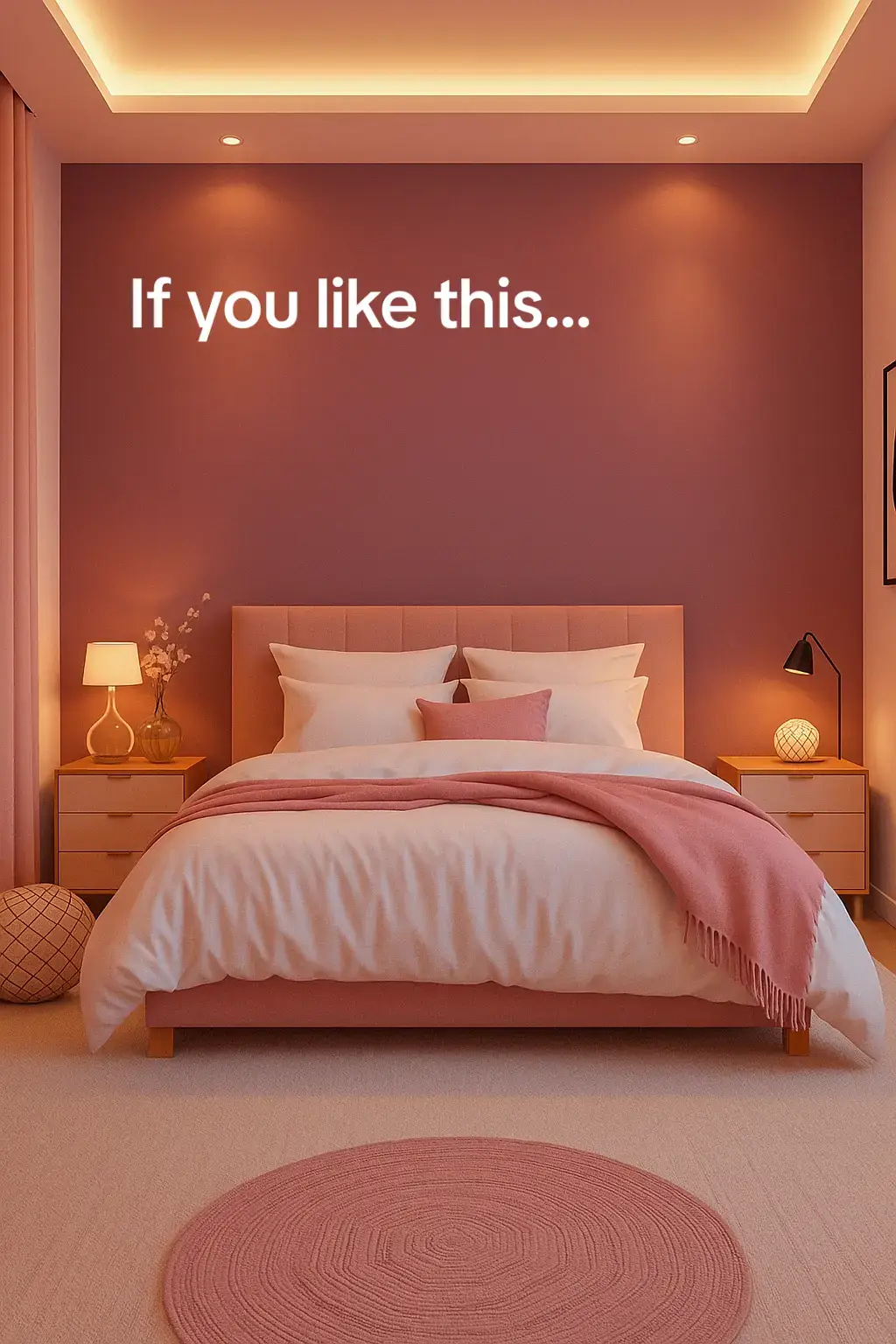 Transform your space into a vibrant Bedroom oasis! See how we combine a cozy Bed, stylish Bench, and stunning Room Paint Color Ideas using Blue, Bright accents, Silver, Grey, Cream, and White. Notice the Sky-like Curtains, sleek Nightstand, and perfect Light that tie the Room together. This Color Scheme will inspire you! Want to experiment with this precise design and furniture in your own area? Get inspired by these Colors and create your dream space with just one click! #bedroom #interiordesign #colorscheme #homestyle #bed 