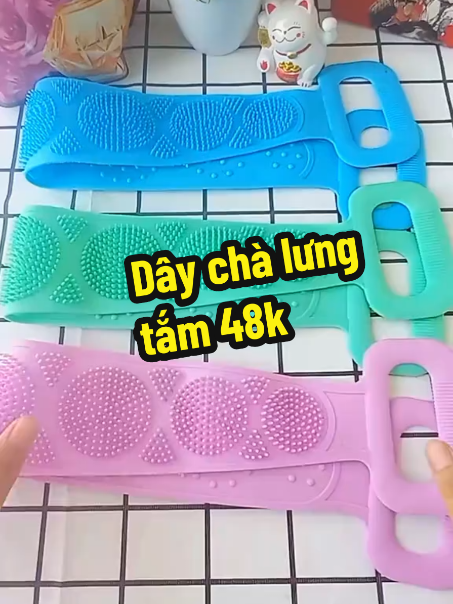 Combo 3 dây chà lưng tắm silicon bền dẻo, giúp tẩy tế bào chết, mụn lưng, mát sa nhẹ nhàng, 3 dây 48k miễn phí ship #xuhuong  #xh  #dungdungshop123  #daychalungsilicon 