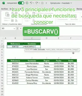 Las 3 principales funciones de búsqueda que necesitas conocer #excelentiktok #excelavanzado #exceltiktok #excelgratuito #excelgratis 