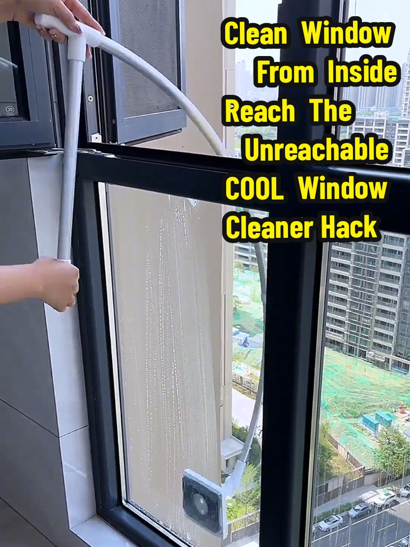 Cool Window Cleaner Hack! Reach the Unreachable! Fast, Easy & Safe Clean both Inside & Outside Windows😎 #cleaninghacks #produkviral #tiktokmademebuyit  #fypmalaysia #cleaningtiktok  #belionline #alatpembersihtingkap 