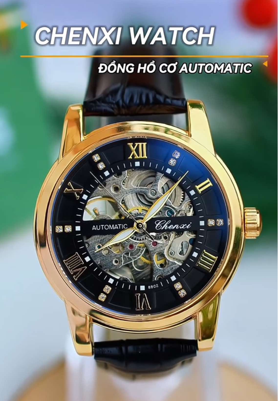 Đồng hồ cơ automatic chenxi với thiết kế lộ máy độc đáo #dongho #donghonam #donghothoitrang #donghoco #donghocokhi 