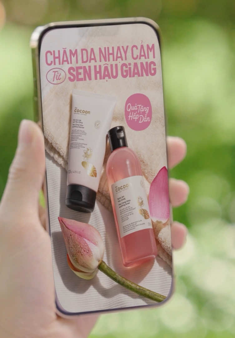 CHĂM SÓC DA NHẠY CẢM TỪ SEN HẬU GIANG - Quà tặng hấp dẫn - Áp dụng từ 24.7 đến 26.7  #CocoonVietnam #Myphamthuanchay #Vegancosmetic