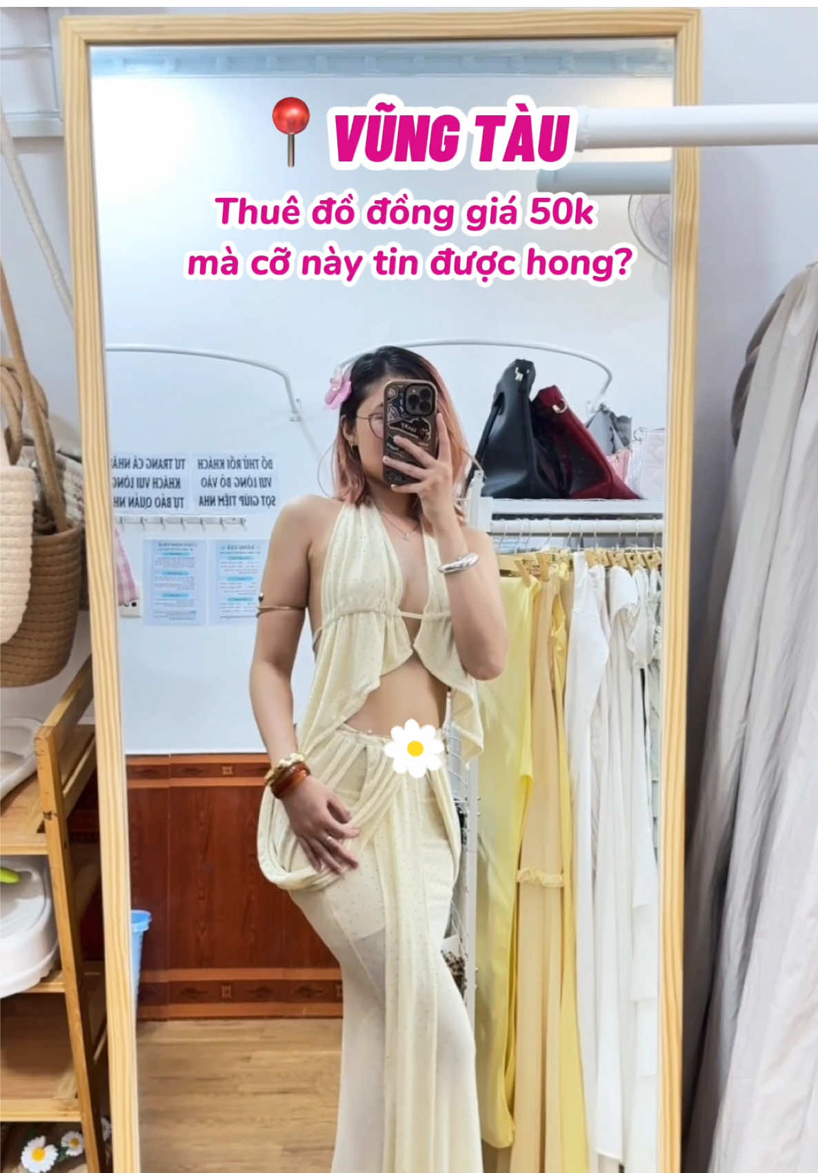 50k là có ngay outfit xinh mang dề nè  🌷🌷#thuedovungtau #thuedodibien #thuedodulich #thuedoditiec #thuedogiare #xunghuong #outfit 