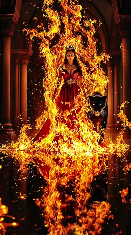 🔥👑 Behold the Fire Queen. She walks through flames, unburned — a goddess of power. By her side, a majestic panther. This is domination, elegance, and wrath — in one epic 4K live wallpaper.👑🔥 #livewallpaper #4klivewallpaper #firequeen #flames #goddess 