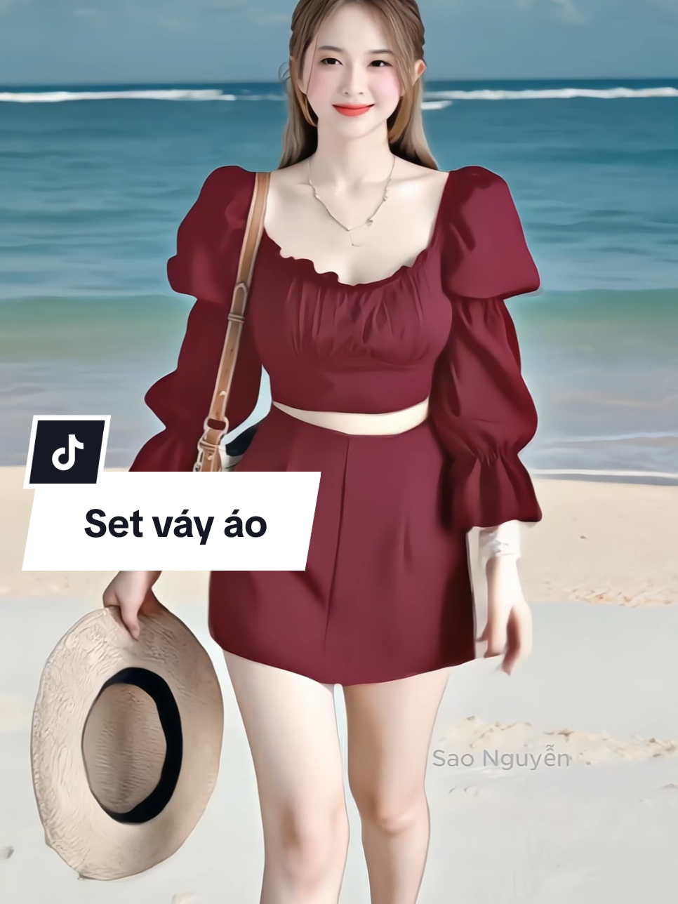 Set bộ áo croptop tay dài kèm chân váy ngắn xinh xắn #setdoxinh #setvayao #setdonu #macdepmoingay #thoitrangnu #xuhuong #saonguyen99 