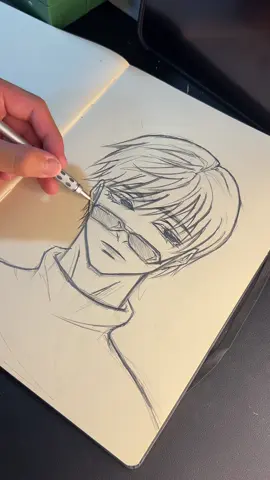 Sketching my OC in my other style  #manga #mangaart #mangaartist #sketch #sketches #sketching #sketchdaily #art #artist #male #men #style #artstyle