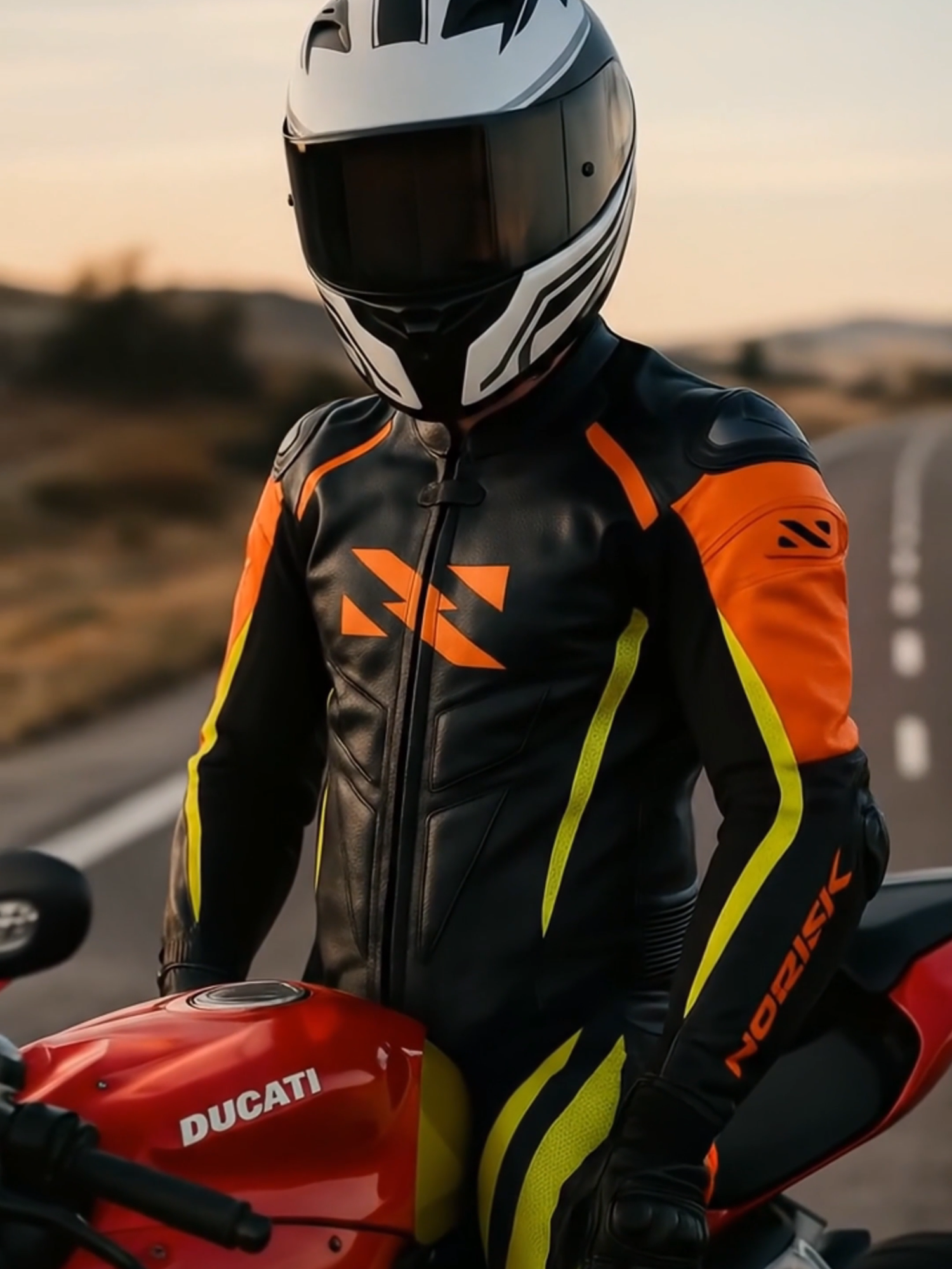 NORISK SS BLACK ORANGE FLUO YELLOW FLUO#NORISK #norisk #noriskss #macacão #superbike