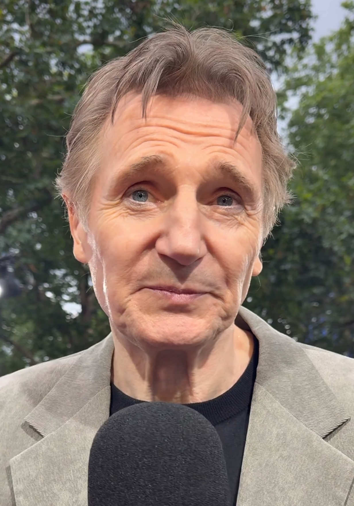 Liam Neeson discusses being asked by Seth MacFarlane to play Frank Drebin Jr. in ‘The Naked Gun’ and why he wanted to do it