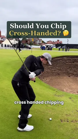 Cross handed chipping is on the rise! 📈 But can it improve your short game? 🤔 Players are essentially taking the benefits of cross-handed putting and applying it to chipping. A cross-handed grip helps take the wrists out of the stroke and prevents golfers from either scooping under the ball or driving the hands too far forward — two common causes of chunks and mishits. Putting your lead hand low also helps level your shoulders — stopping that backward tilt that you get with a conventional grip that can also lead to chunks and thins. With level shoulders, you rotate better and hit down on the ball, giving you a clean, crisp strike. In a lot of cases, golfers find it creates a much more stable and repeatable motion with renowned coaches like Pete Cowen saying the grip leads to “perfect mechanics”. But cross-handed chipping isn’t without its downsides. It can feel awkward at first, it’s tricky to use from tough lies, and might not be suited to everyone’s motion But if you’re struggling with consistency around the greens, cross handed chipping might be worth a try. It’s unconventional — but it could be the fix you’ve been looking for. #chipping #shortgame #golf #golfmanual #golf_manual #golfer 
