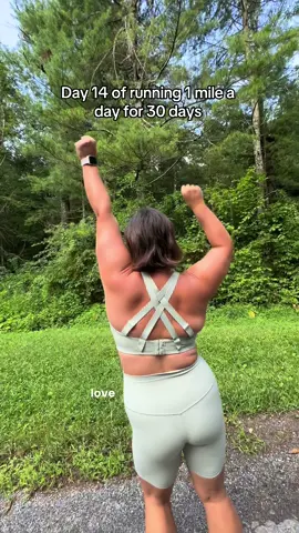 Day 14 made all the better by a new @lululemon set Actually really loved this sports bra it’s the high energy impact sports bra and love their 8” bike shorts #Running #runtok #newrunner #beginnerrunner #runningcommunity #runningmom 