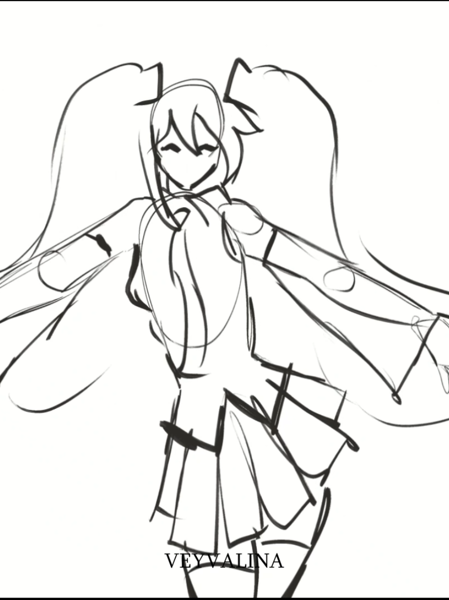 Miku dayoooo . #miku #hatsunemiku #2danimation #animation #sketch 