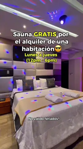 Este mes de JULIO ‼️ 👉🏻SAUNA  MIXTO GRATIS de 12pm a 6pm por alquiler de una habitación con jacuzzi o sin jacuzzi  Válido de lunes a jueves NO incluye feriados Tenemos nuevo número  #hoteles #parejas #sauna #planes #spa #fypシ゚ 
