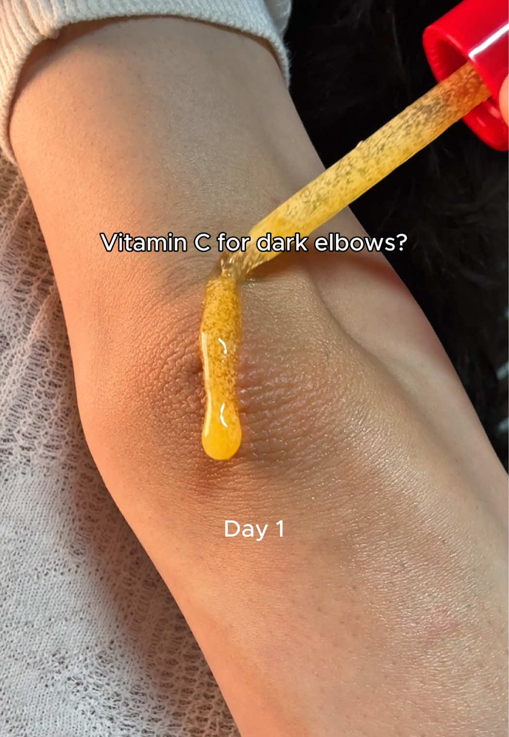 Tried this vitamin ampoule on my dark elbow this time🍋 #vitamin #vitamincserum #pigmentation #pigmentationtreatment #darkelbow #skincaretips #koreanskincare  @Eqqualberry 