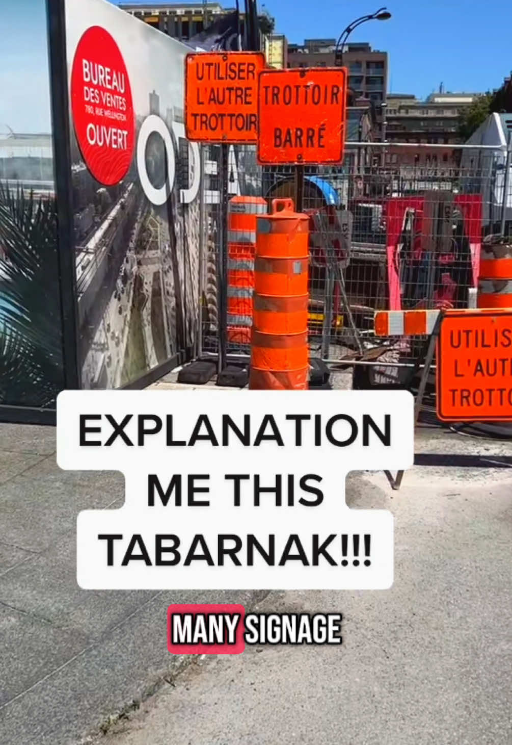 Explanation me dis tabarnak! 🤪🚧 #franglais #tabarnak #montrealroads #constructionholiday #comedy #bilingue 