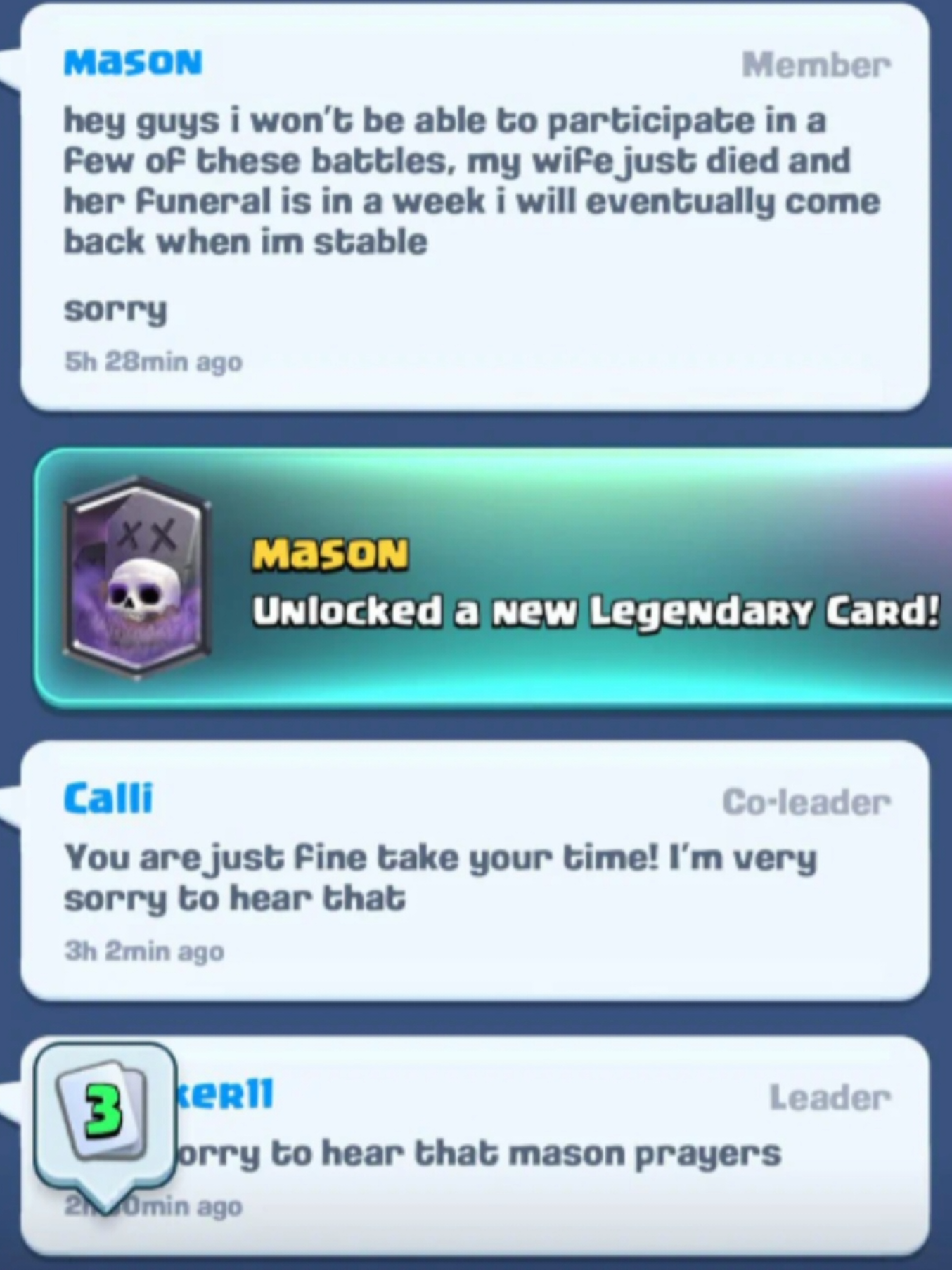 worst timing possible. - #clash #supercell #clashroyale #clanchat 