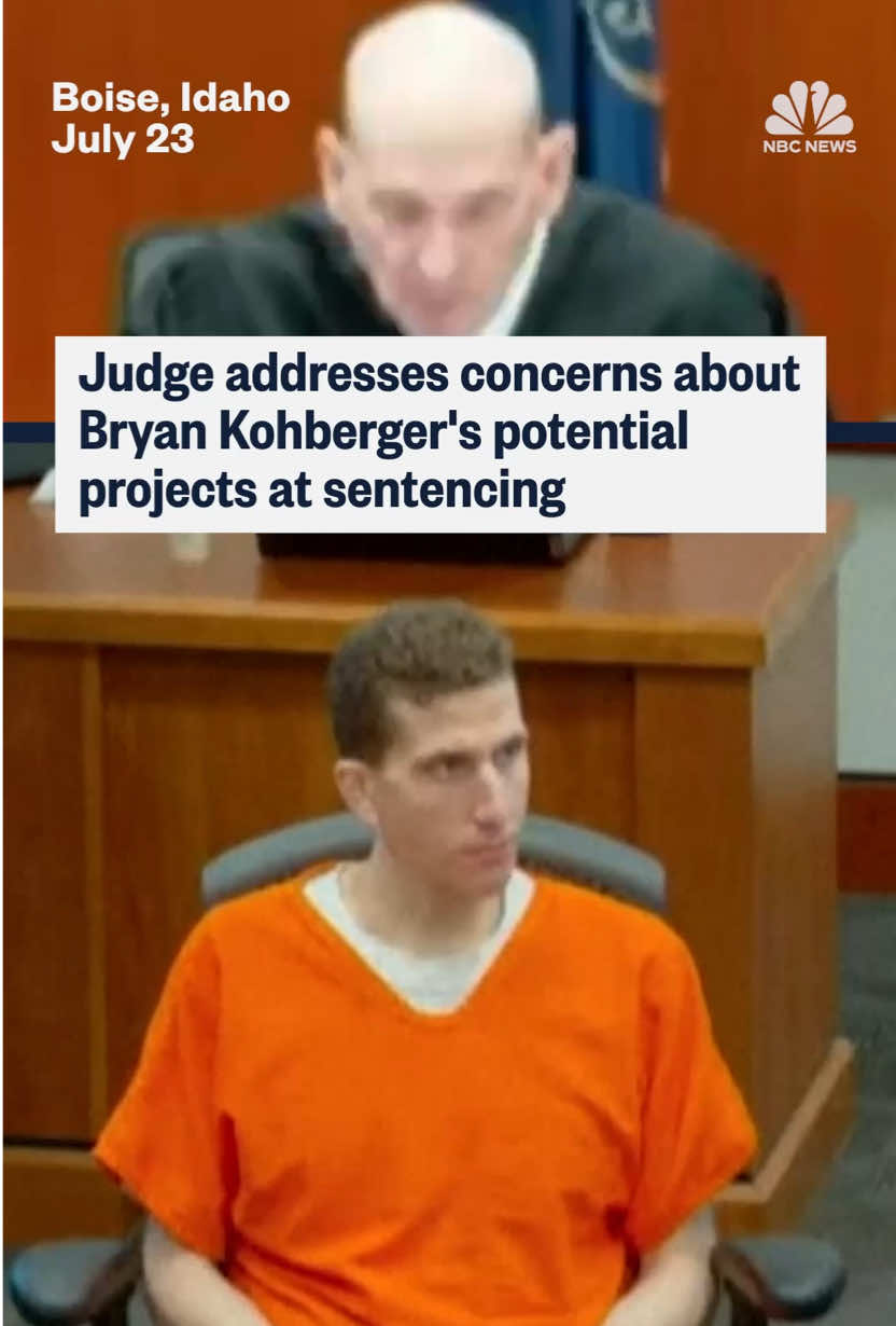 During sentencing for #BryanKohberger , Judge Steven Hippler addressed concerns about Kohberger's potential projects, saying, 