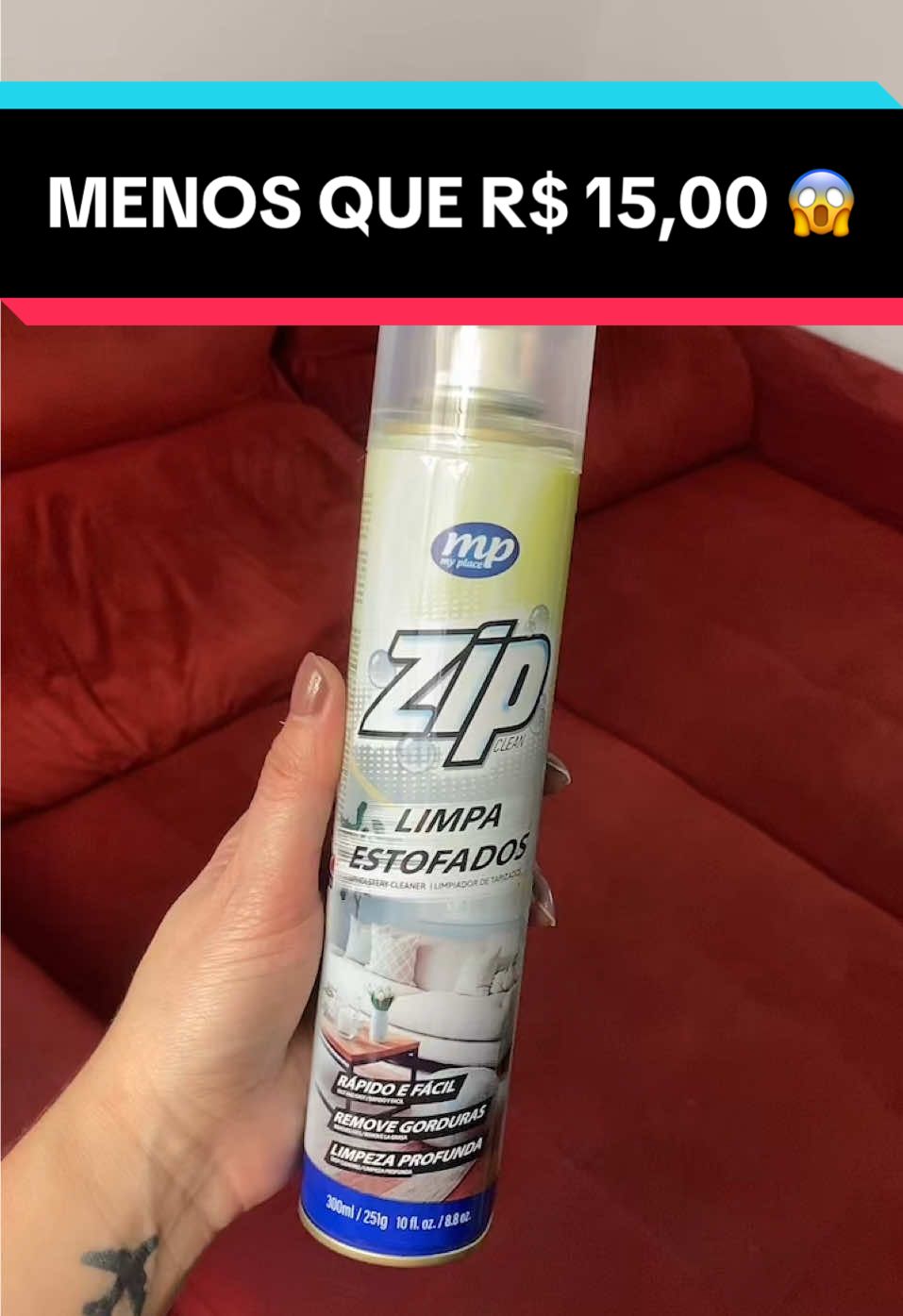EU AMO ESSA ESPUMA.  Deixa seu sofá limpinho e com Cheirinho de Limpeza. Aproveita pra garantir o seu antes que Aumente! 😱 #espumazip #limpaestofado #promocaotiktok #sofanovo #higienizaçãoautomotiva 