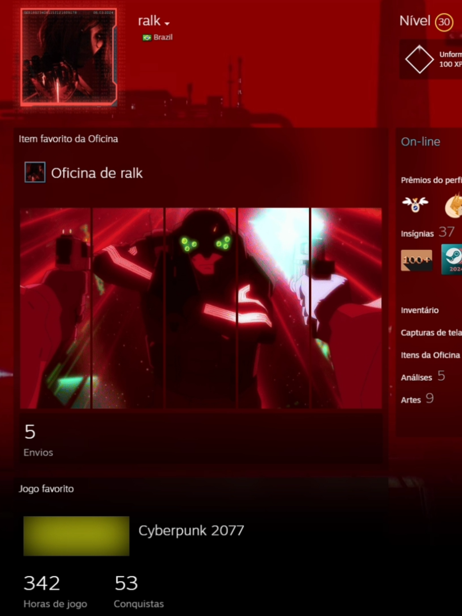Cyberpunk red  #steam #profile #steamprofile #cyberpunk