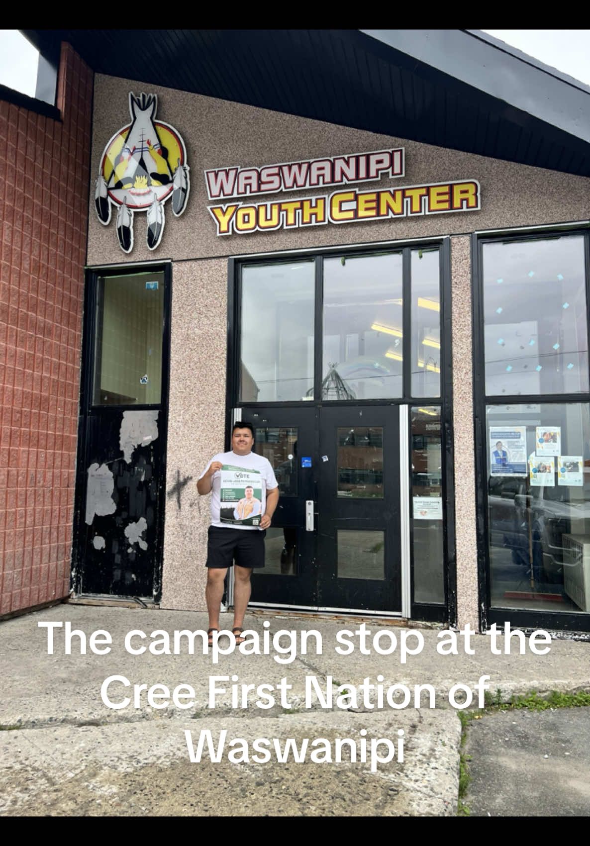 16 days until election day🗳️ Thank you Waswanipi for the warm welcome! It was nice to hang out, engage and discuss topics with you all. I look forward to see you all again very soon!  Vote Kevin-Joseph Mianscum for Youth Grand Chief✅ #KJforYouthGrandChief #CNYCelections2025 