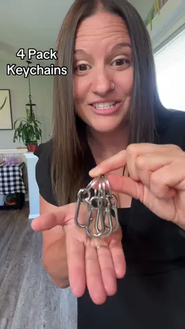 4 pack of keychains. So convenient! Love these to have on hand! We are always needing key chains! #keychain #key #handy #Lifestyle 