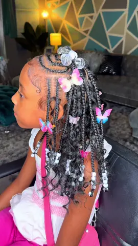 Kids braid style#braidstyles #braidsontiktok #foryoupage #bohoknotlessbraids #kidshairstyles 