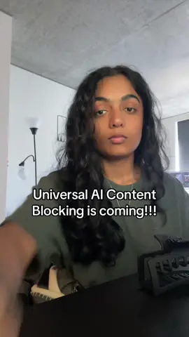 Universal AI content blocking is coming, I’m working on getting a local in browser model running that’s compliant with manifest v3 to address a lot of privacy concerns people have mentioned, so stay tuned for updates #detectly #techtok 