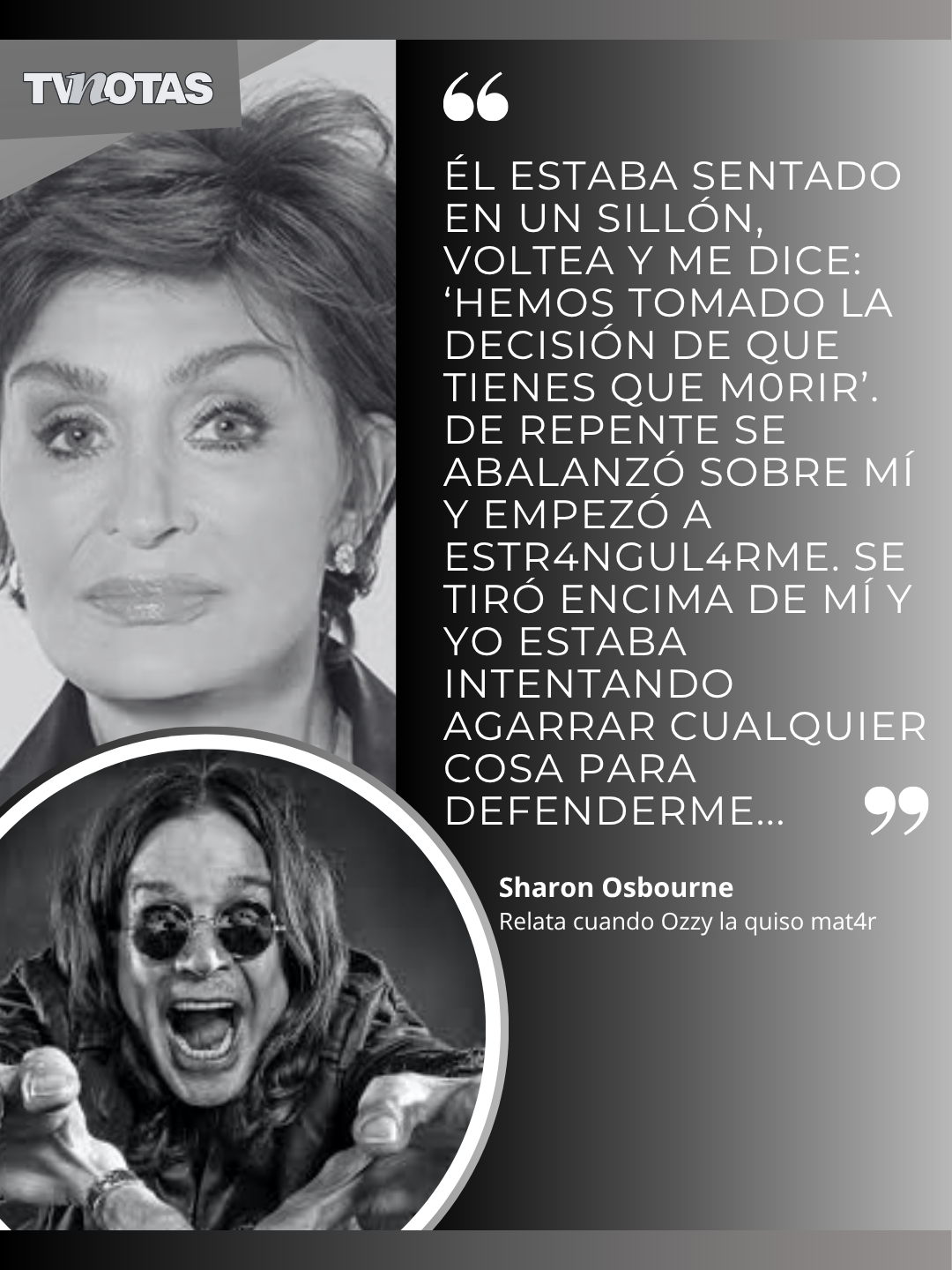 Ozzy Osbourne quiso M4T4R a su esposa, Sharon Osbourne. 🚨