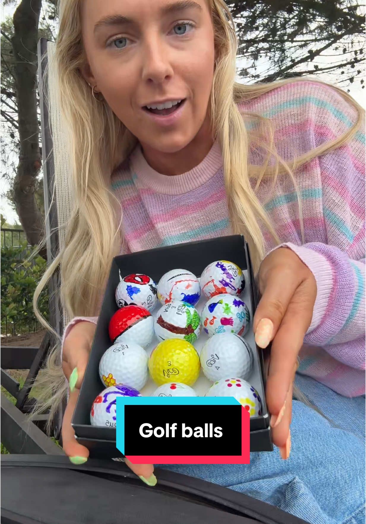 I hope he golfs well and doesn’t lose them !! ⛳️🏌️‍♀️ #golfballs #DIY #crafts decorating golf balls 
