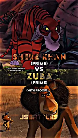 Shere Khan vs Zuba #sherekhan #zuba #thejunglebook #madagascar #jsbattles 
