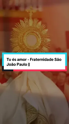 Tu és Amor - Fraternidade São João Paulo ||  #musicacatolica #igrejacatolica #lyric #foryoupage #fyp 