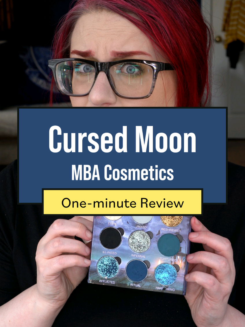 One-Minute Review of the MBA Cosmetics Cursed Moon Palette You know, this is one of the first times that I feel like I managed to say everything I wanted to in the video! Wow! I guess that's what happens when I review a smaller palette. XD This was my first time trying MBA Cosmetics, and truthfully I would be excited to pick up another palette if the color story is right. From what I can tell, the matte formula in the palettes are that sweet, sweet kaolin clay formula I love, while the matte singles seem to be a smidge different. So, sadly, my BYOP dreams are dashed before they even begin. If you're interested in picking this palette up, please consider using the affiliate link I've got up in my stories! It goes to their Etsy shop. I'm happy to answer any questions folks have in the comments as well! /**PRODUCTS**/ @mbacosmetics Cursed Moon Palette