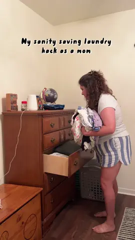 Me 🤝 the “no fold” laundry method (yes all shirts get put on a hanger) But seriously this saves my sanity because putting laundry away is my LEAST favorite chore. 🥲 #laundry #laundrytok #laundrytips #laundryhack #laundryhack #momhack #momhacks #momlife #realmom #realmomlife #relatablemom #momcontent #motherhood #motherhoodunplugged 