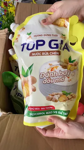 Combo 3 túi 6 lít nước rửa chén topgia chỉ 150k#nuocruachen #review #xuhuong 