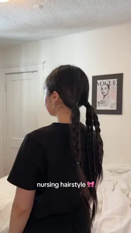 a little different than what I’m used to but kinda loving it 💖 #hairstyleideas #nursehairstyles #hairstyleinspo #hairstyle #hairstyletutorial 