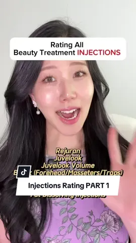 Honest rating if every skin booster injection I’ve gotten…part 1! Let me know if you have any experiences and whether you agree or disagree! #koreabeautytreatments #beautytreatments #skinboosters #juvelook #botox #rejuran #honestreview #creatorsearchinsights 