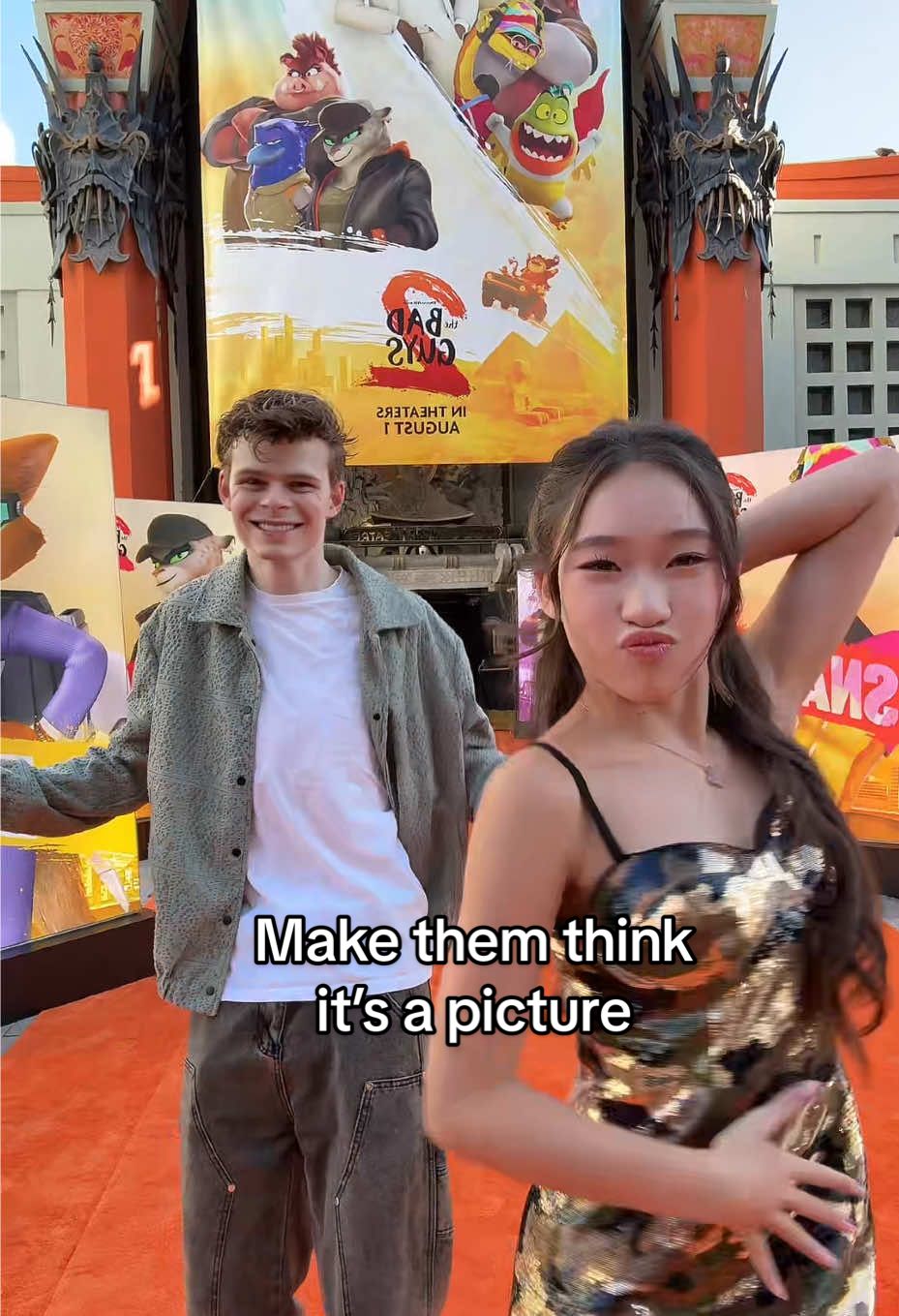 Unexpected collab movie premiere @Merrick @DreamWorks Animation for having us #thebadguys #moviepremiere #fypシ #dance #fyp #redcarpet 