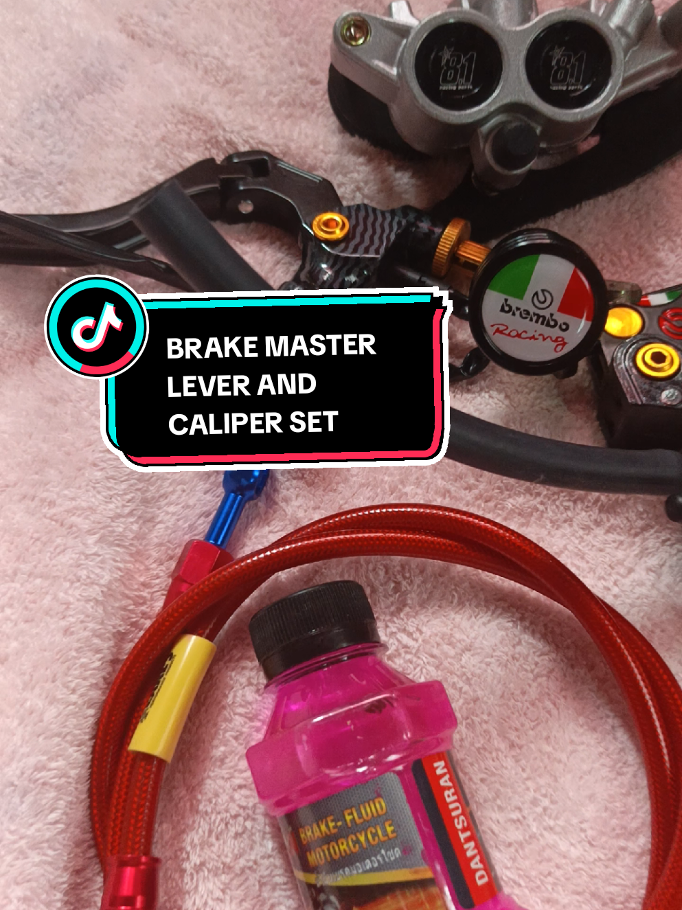 BRAKE MASTER LEVER Set And Caliper With hose and Brake Fluid. #brakecaliper #philippines #affiliatemarketing #tiktokshop #affiliate 